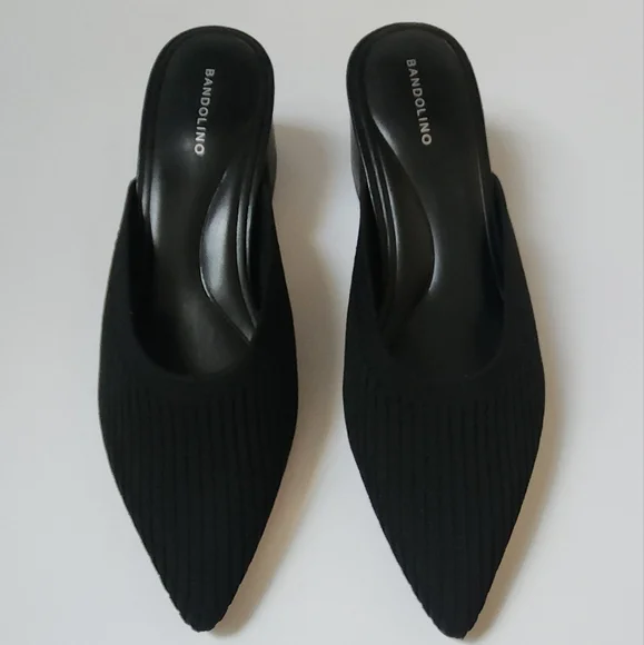 🔥SOLD🔥 Bandolino Ribbed Knit Mules - Picture 2 of 10